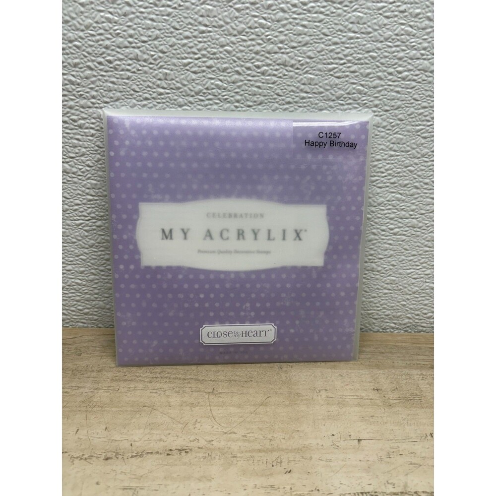 Close To My Heart C1257 Happy Birthday Acrilic Stamp Set